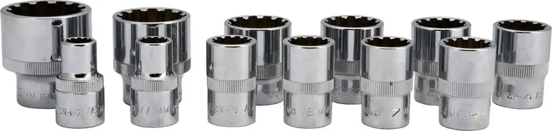 1/2" Drive Spherical Socket Set – Imperial (Inch), 15-Piece 1