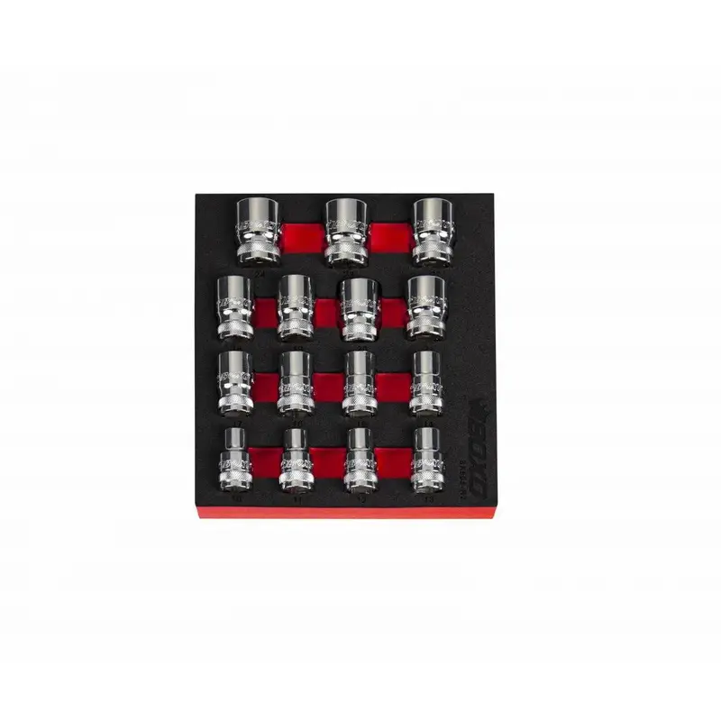 1/2" Drive Spline Socket Set – Industrial-Grade Spline Fit In Compact Eva Foam Compartment 1