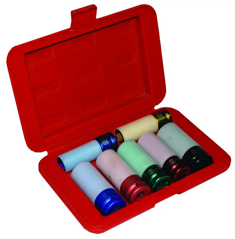 1/2-Inch Drive 7-Piece Metric Thin-Wall Deep Impact Socket Set 1