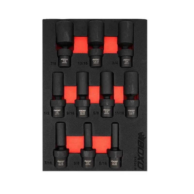 10-Piece 3/8" Drive Sae Deep Impact Swivel Socket Set – Articulating Heads For Angled Workspaces 1