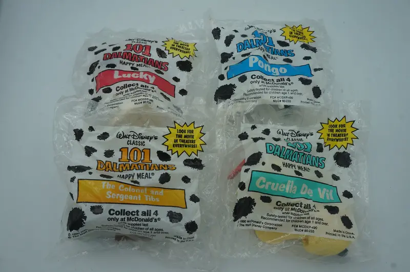 101 Dalmatians Mcdonald’S Happy Meal Figures – Rare 1996 Toy Series 1