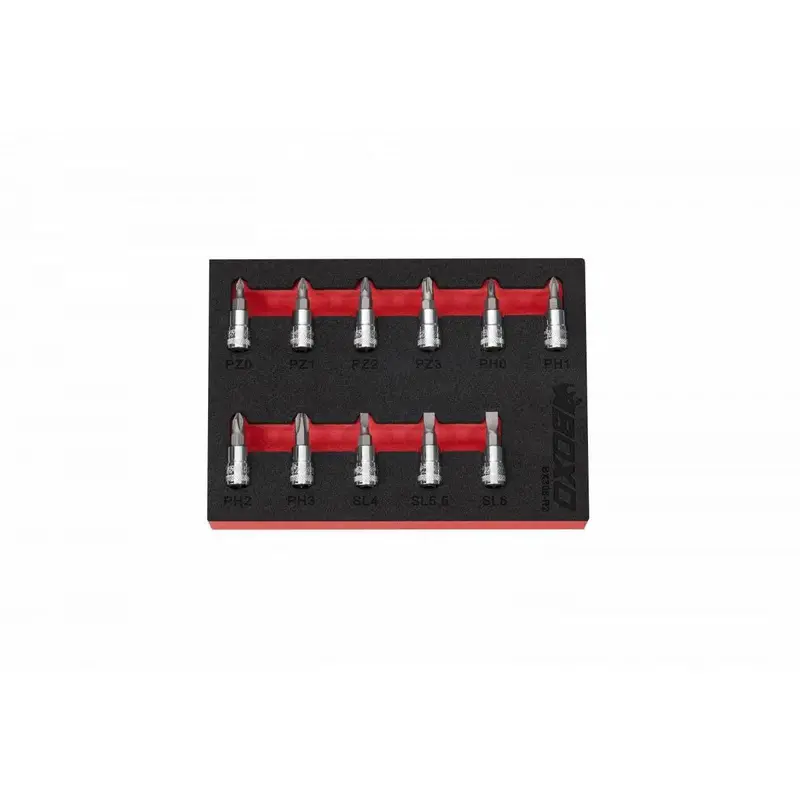 11-Piece 1/4-Inch Drive Screwdriver Bit Socket Collection — 1/9 Eva Foam Storage 1