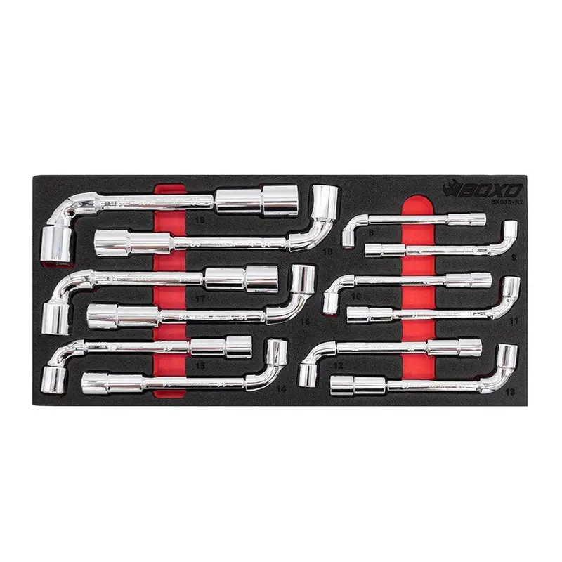 12-Piece L-Shaped Metric Angled Socket Wrench Set – 6-Point, Eva Foam Ready 1
