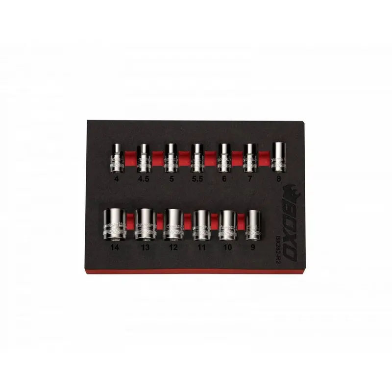 13-Piece 1/4-Inch Drive Standard-Length Metric Multifix Spline Chrome Socket Kit 1