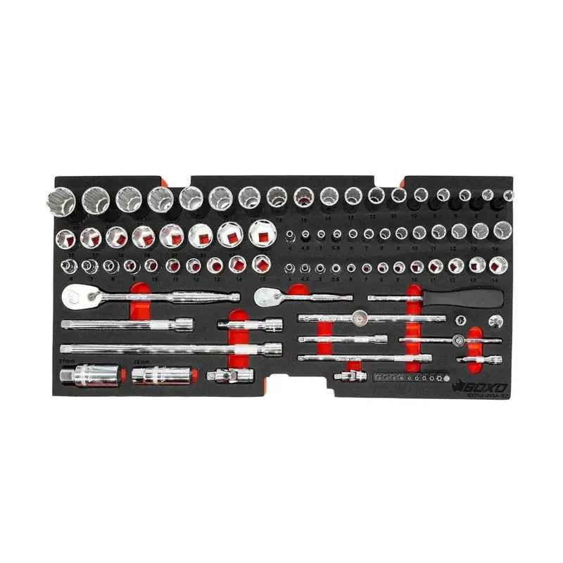 133-Piece 6- And 12-Point Metric Tool Set For 3-Drawer Portable Box 1