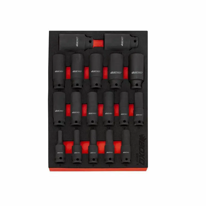 18-Piece 3/8" Drive Metric Deep Impact Socket Set – Extended Reach For Tight Spaces 1