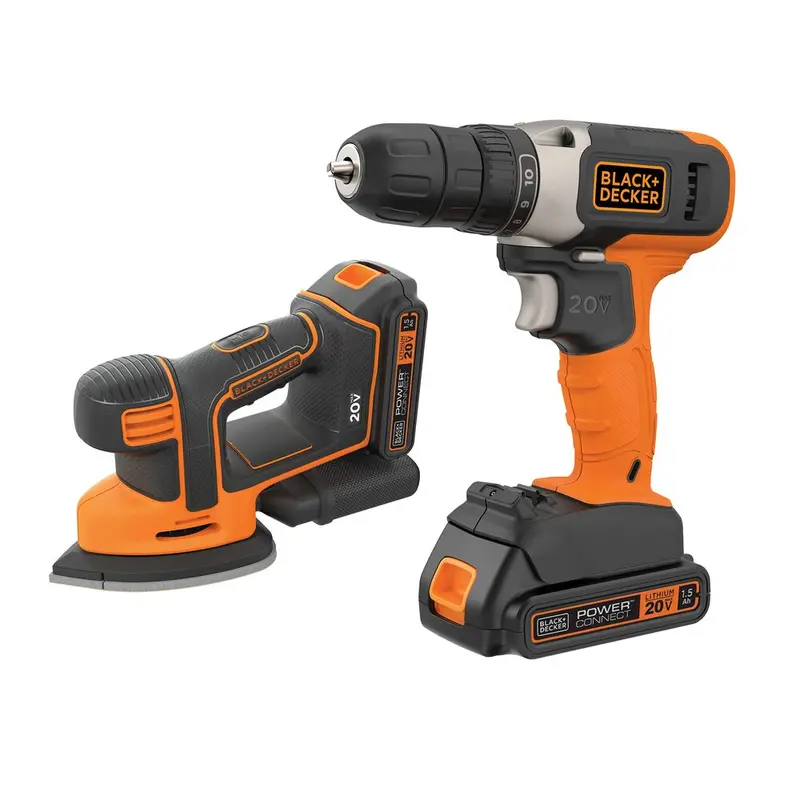 20V Max Powerconnect Cordless Drill And Sander 2-In-1 Kit – Includes Battery & Charger 1