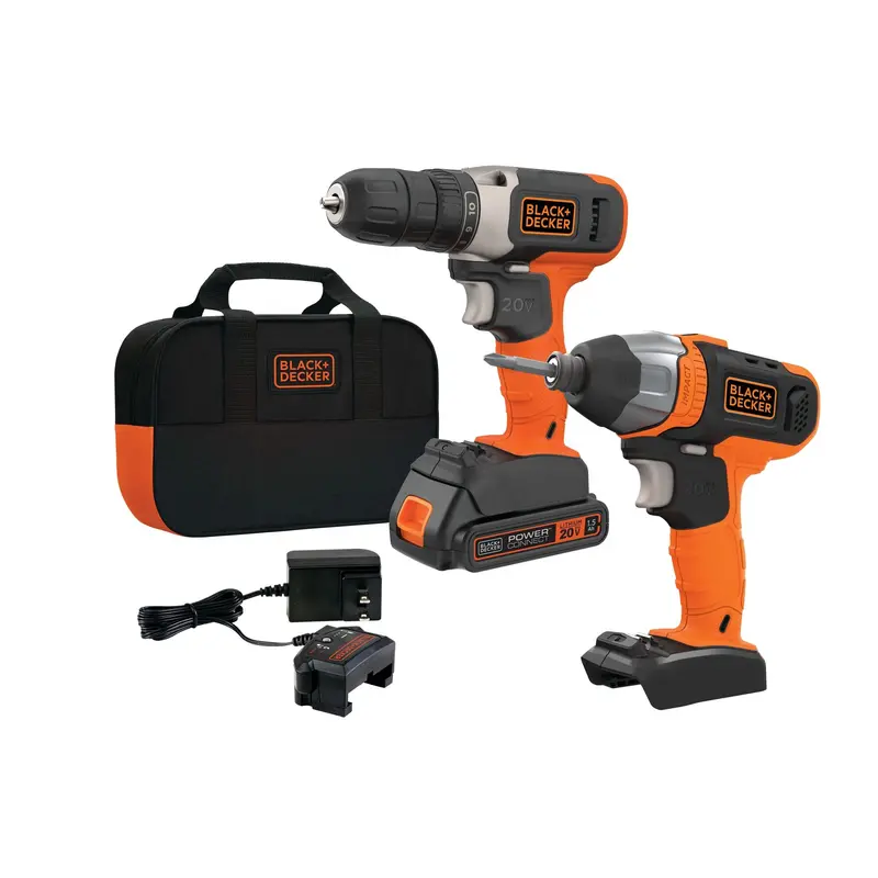 20V Max Powerconnect Dual-Tool Kit: Cordless Drill/Driver + Impact Driver With Battery And Charger 1