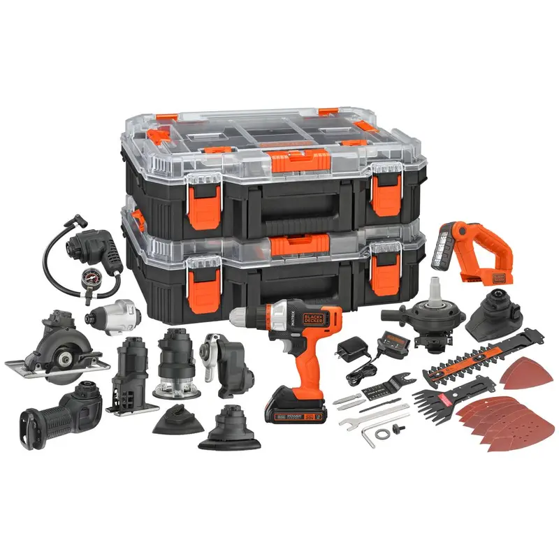 20V Max Powerconnect Matrix Cordless Drill – 12-Accessory Kit With Storage Case, Battery & Charger 1