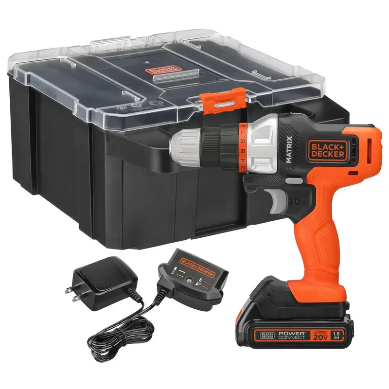 20V Max Powerconnect Matrix Cordless Drill – Starter Kit With Case, Battery & Charger 1