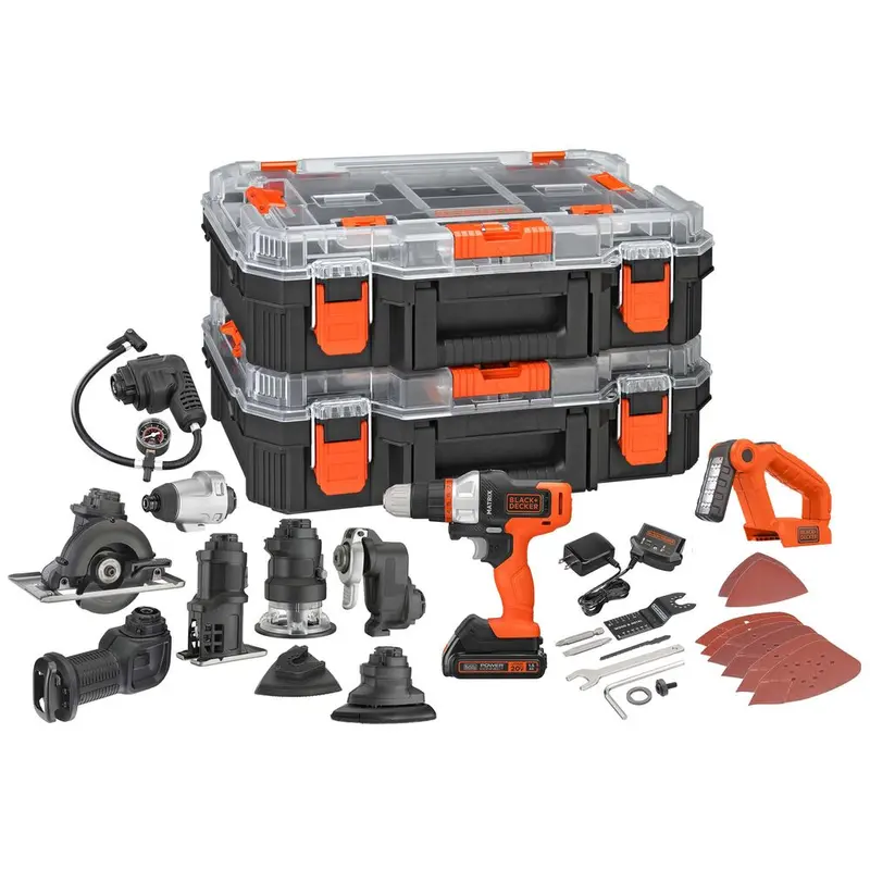20V Max Powerconnect Matrix Modular Cordless Drill Kit With 10 Attachments, Case, Battery, And Charger 1