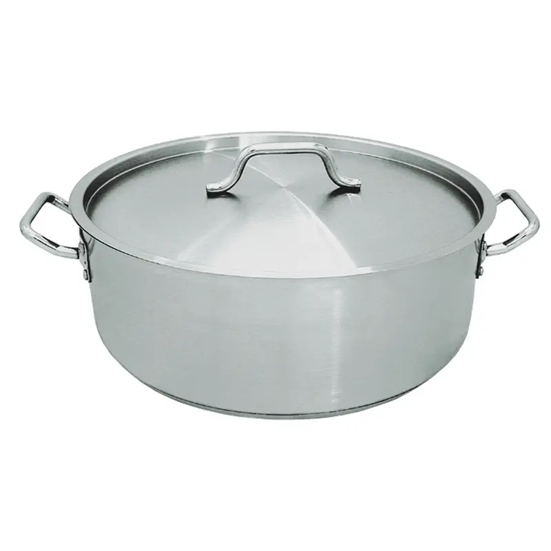 25-Quart Stainless Steel Induction Brazier With Secure Cover 1