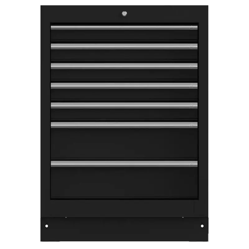 26-Inch 7-Drawer Tool Cabinet – Dark Grey Finish And Aluminum Handles 1