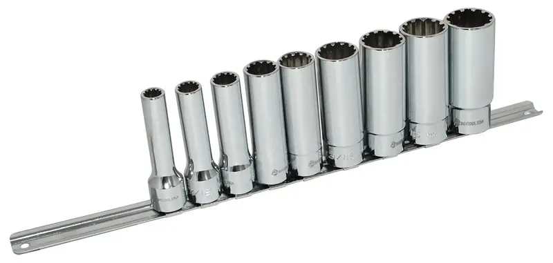 3/8" Drive Deep Spherical Socket Set – Metric, 12-Piece 1