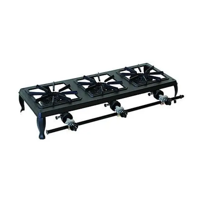 3-Burner Portable Cast Iron Propane Stove 1