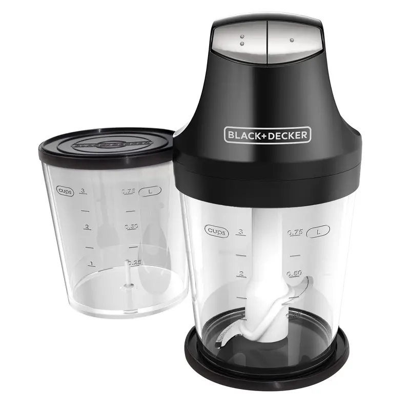 3-Cup Ergonomic Chopper With Two Stackable Bowls 1