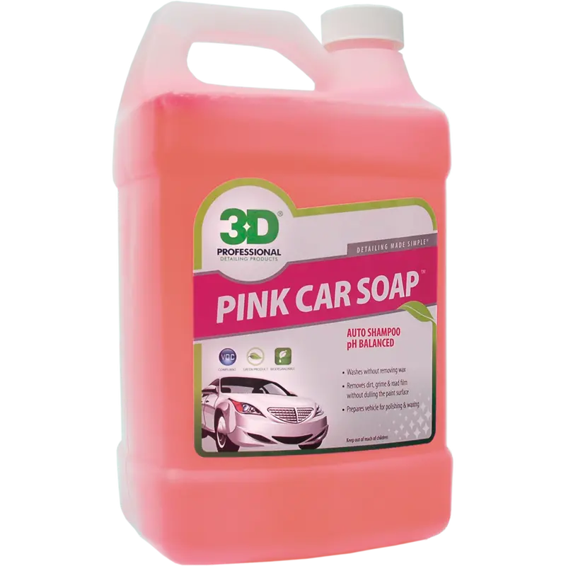 3D Pink Car Wash Soap Concentrate (128 Oz) 1