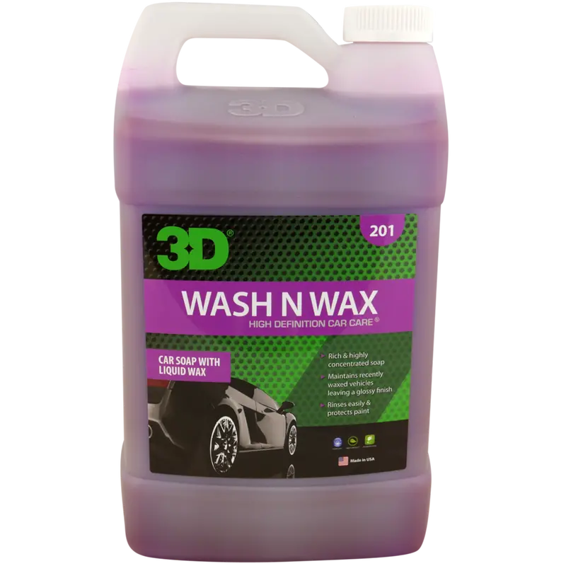 3D Wash & Wax Hybrid Cleaner – Slick Protection With Every Wash, 128 Oz 1