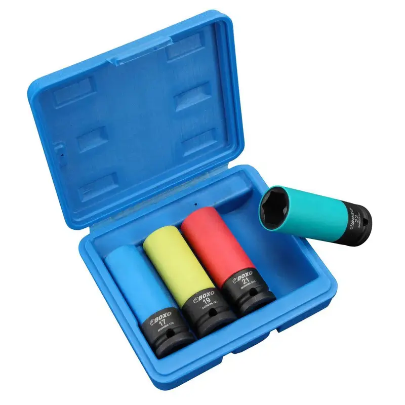 4-Piece Metric Alloy Wheel Nut Socket Set With Sleeve Protection 1