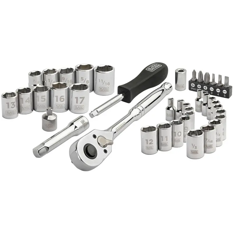 40-Piece Chrome Socket Set With Durable Carrying Case 1
