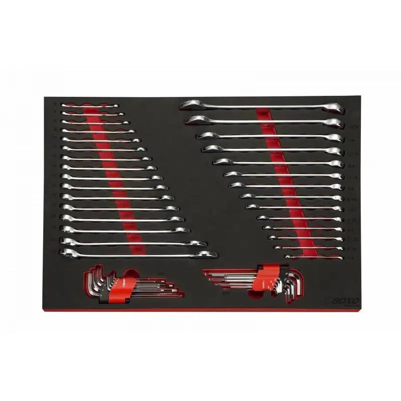48-Piece Comprehensive Wrench Set: Metric And Sae Open-End And Box-End Wrenches In Full-Depth Eva Foam 1