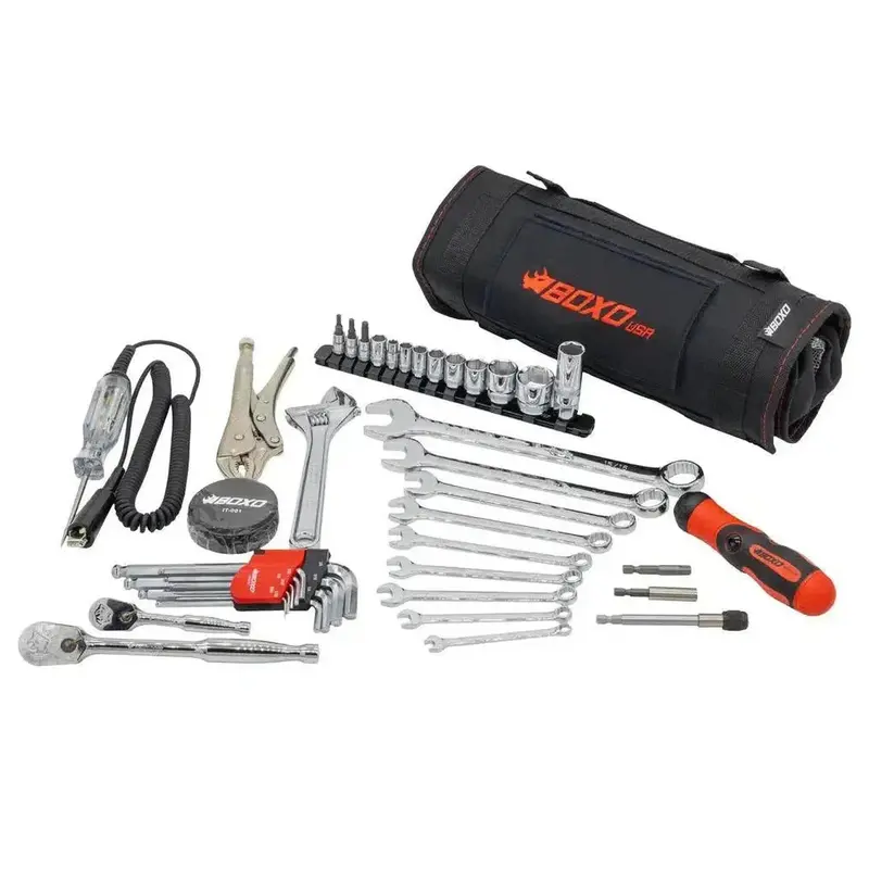 48-Piece Motorcycle-Specific Rolling Tool Kit For On-The-Go Repairs 1