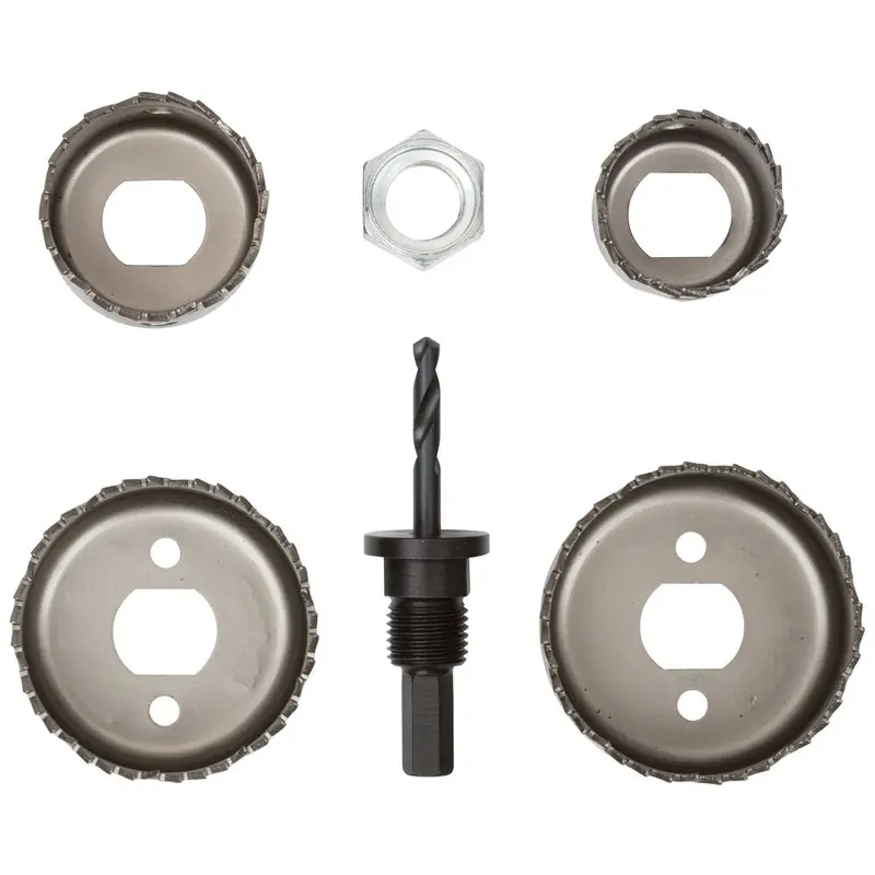 5-Piece Assorted Hole Saw Set For Wood And Metal 1