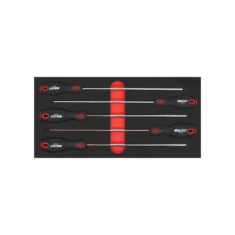 5-Piece Long-Reach Torx Screwdriver Set – Ergonomic Handles, 1/3-Drawer Eva Foam Ready 1