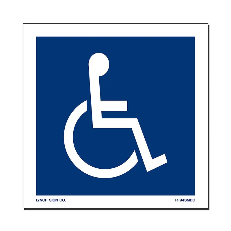 5" X 5" Ada-Compliant Accessibility Symbol Decal – High-Visibility Design 1