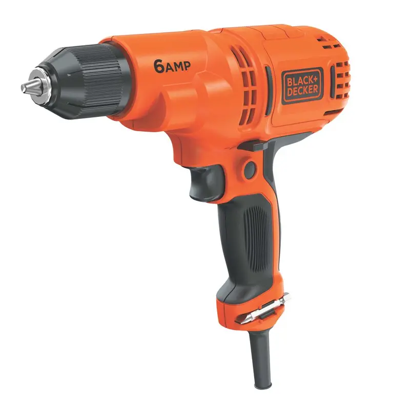 6.0-Amp Corded Electric Drill Driver – 3/8-Inch Keyless Chuck, Professional Grade 1