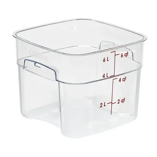 6-Quart Clear Camsquare Freshpro Container With Red Graduated Scale 1