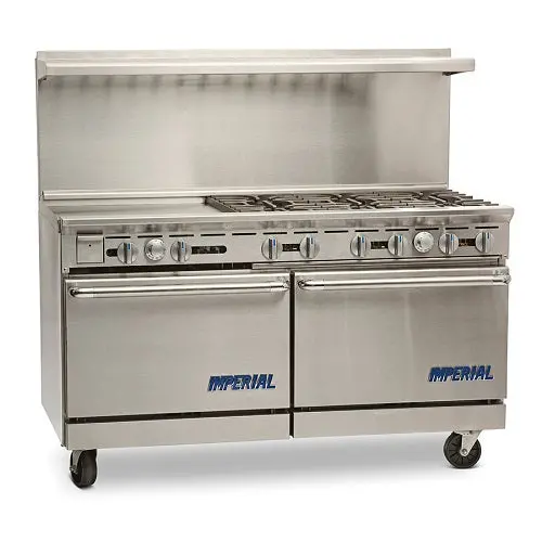 60-Inch Natural Gas Range With Griddle & Dual Ovens – Imperial Ir-6-G24 1