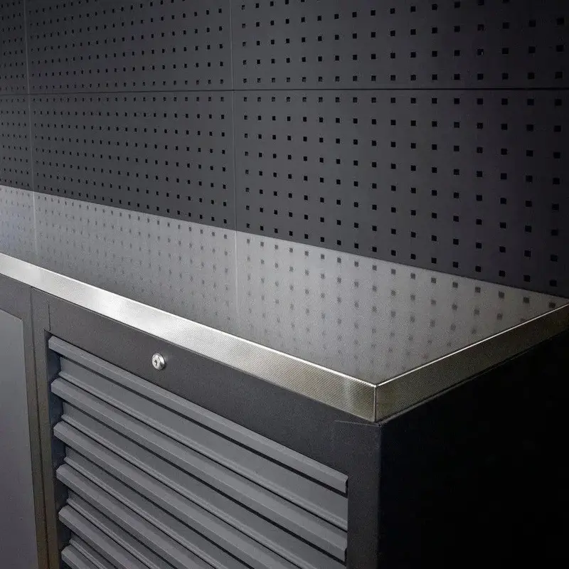 67.91-Inch Dimpled Stainless Steel Worktop – 19.68" Depth, 1.5" Thickness 1