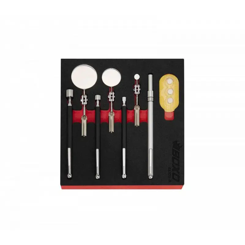 7-Piece Telescoping Pickup Tool & Mirror Set – Integrated Led Light Handle With Eva Foam Mount 1