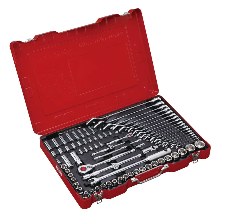 81-Piece Metric Socket And Combination Wrench Set – 1/4" & 1/2" Drive 1