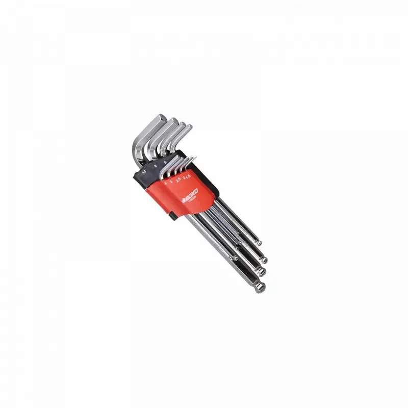 9-Piece Extra-Long-Arm Metric Ball-End Hex Key Set – Mirror Finish 1