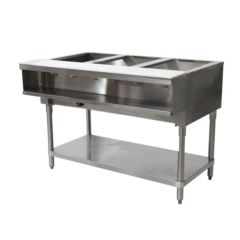 Advance Tabco Wb-4G-Nat-X Natural Gas Water Bath Hot Food Table (62.4" W) 1