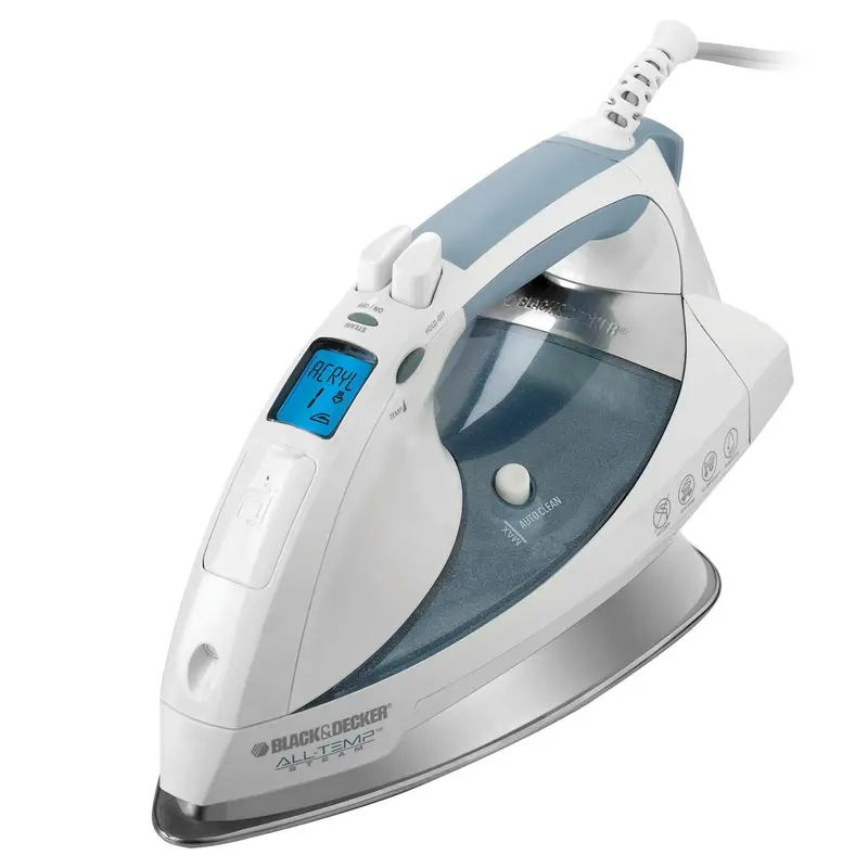 All-Temp Steam Iron With Stainless Steel Soleplate – White/Grey Finish 1