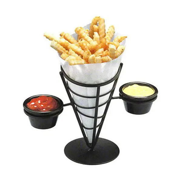 American Metalcraft Fbc92 Ironworks French Fry Basket – Conical 9-3/8" Stainless Steel Fryer Insert 1