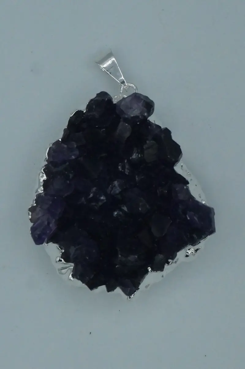 Amethyst Cluster Pendant Necklace – Hand-Selected Healing Stone 1
