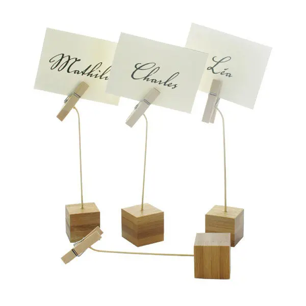 Amuse Bouche Bamboo-Base "Nak" Menu Sign Clips – Set Of 12 1
