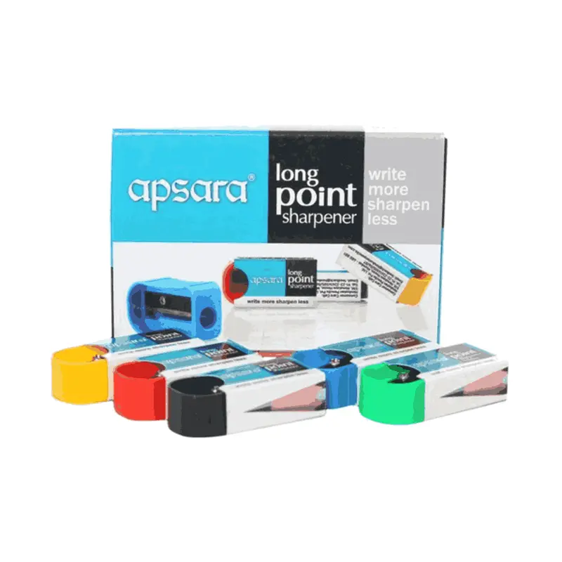Apsara Long Point Pencil Sharpener – 10-Piece Value Pack 1