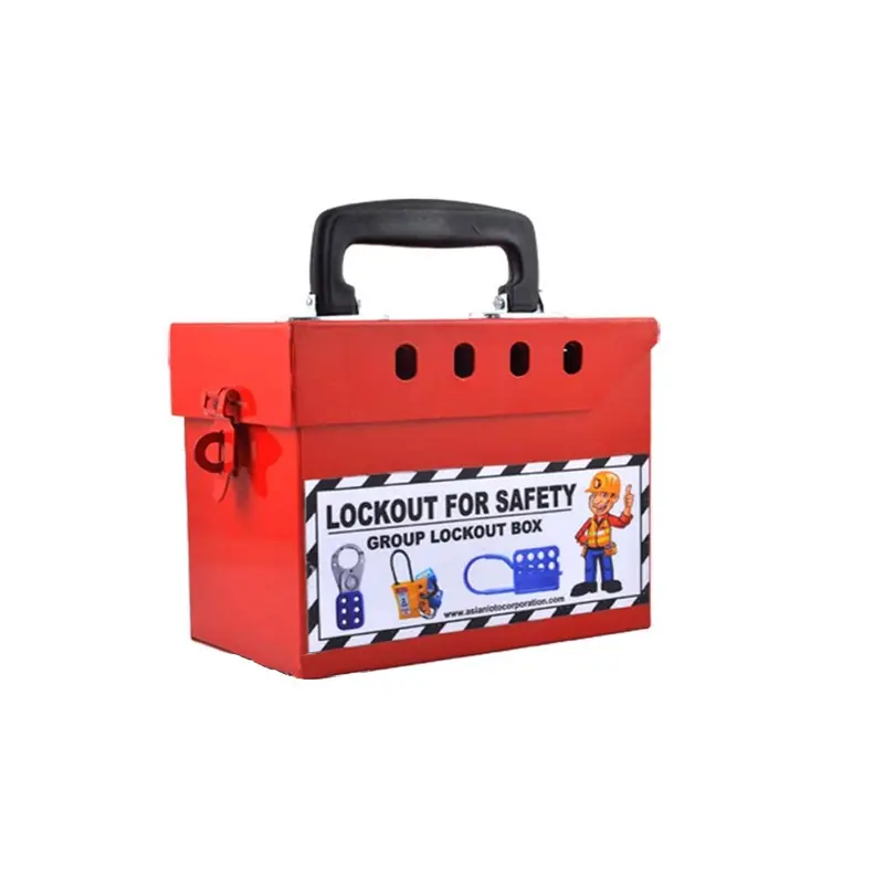 Asian Loto Red Group Lock Box With 7-Key Capacity Alc-Glb-R7 1