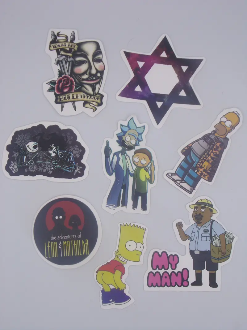 Assorted Iconic Graphic Stickers – Curated Random Pack 1