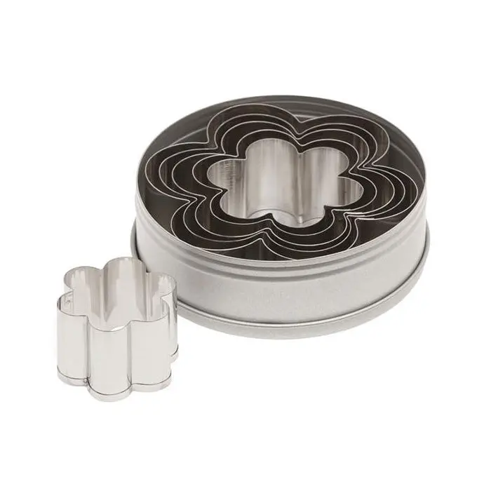 Ateco 6-Piece Daisy-Shaped Cookie Cutter Set – Stainless Steel 1