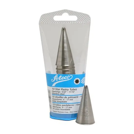 Ateco #830 Open-Star Pastry Tip Collection – 10 Tips 1