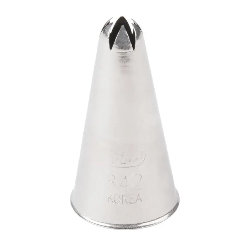 Ateco 842 Closed Star Pastry Tip – Stainless Steel, Ideal For Decorative Icing 1