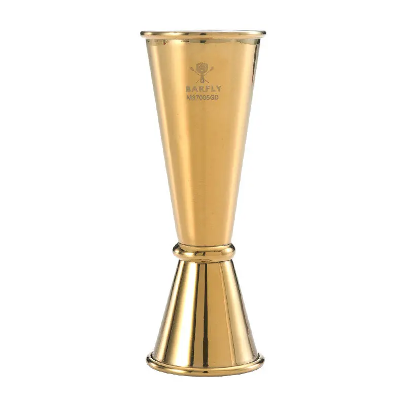 Barfly By Mercer M37005Gd Gold-Plated Japanese Jigger – Dual 1 Oz & 2 Oz Measures 1