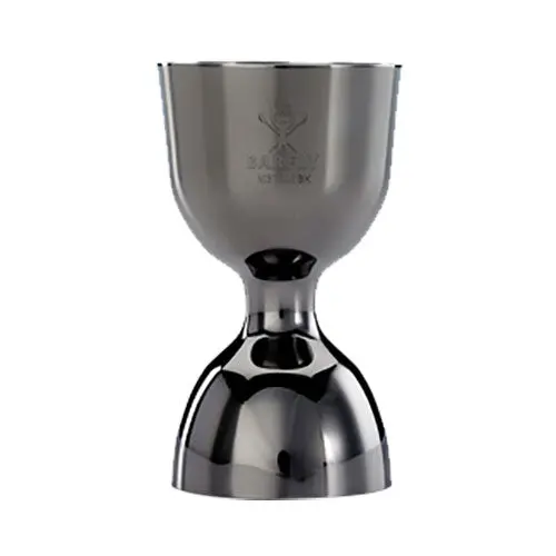 Barfly By Mercer M37006Bk Straight-Rim Bell Jigger – Gunmetal Black, Dual 1 Oz / 2 Oz Measures 1