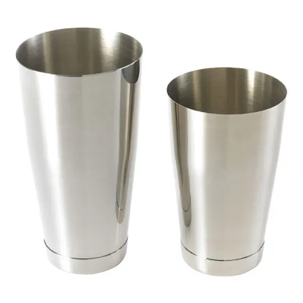 Barfly By Mercer M37009 Mirror-Finish Stainless Steel Shaker Set – 28 Oz & 18 Oz 1
